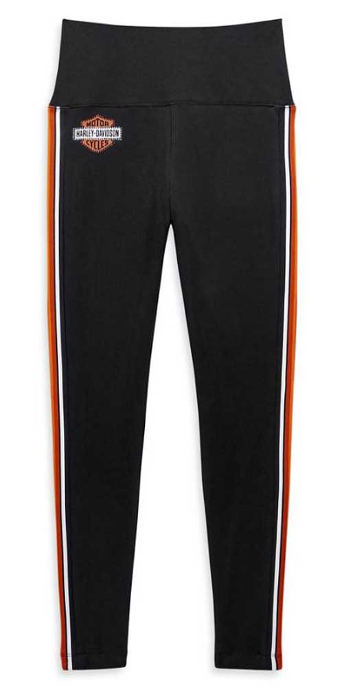 Harley-Davidson Women's Side Stripe Embellished Leggings - Black 99109-20VW - Wisconsin Harley-Davidson