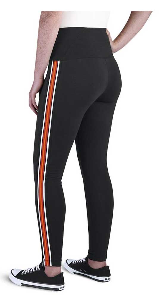 Harley-Davidson Women's Side Stripe Embellished Leggings - Black 99109-20VW - Largest Selection of Harley-Davidson Products