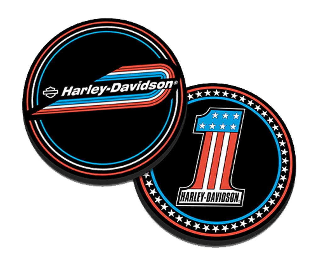 Harley-Davidson #1 Retro Gas Tank Metal Challenge Coin, 1.75 in. - Black Finish - Wisconsin Harley-Davidson