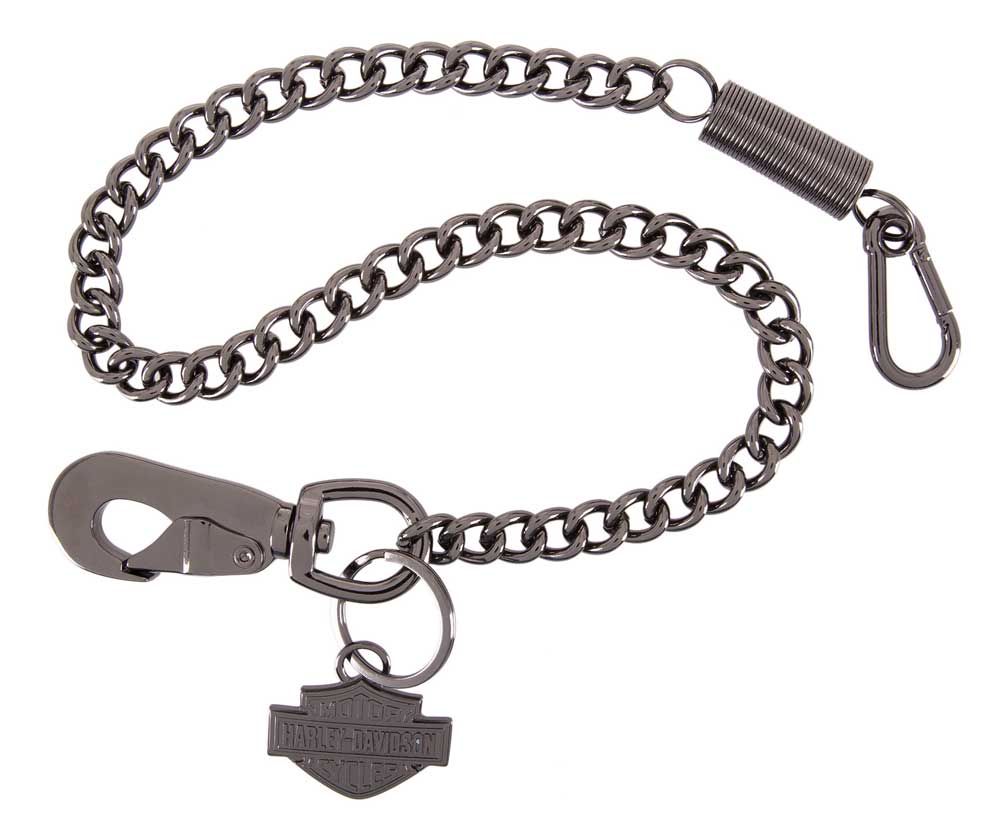 Harley-Davidson® Men's Gunmetal Bar & Shield 25 inch Wallet Chain Harley-Davidson® Men's Gunmetal Bar & Shield 25 inch Wallet Chain