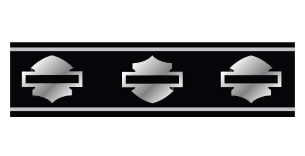 Harley-Davidson Adjustable Bar & Shield Reflective Dog Collar - Black & Silver - No Hassle Returns at Wisconsin Harley