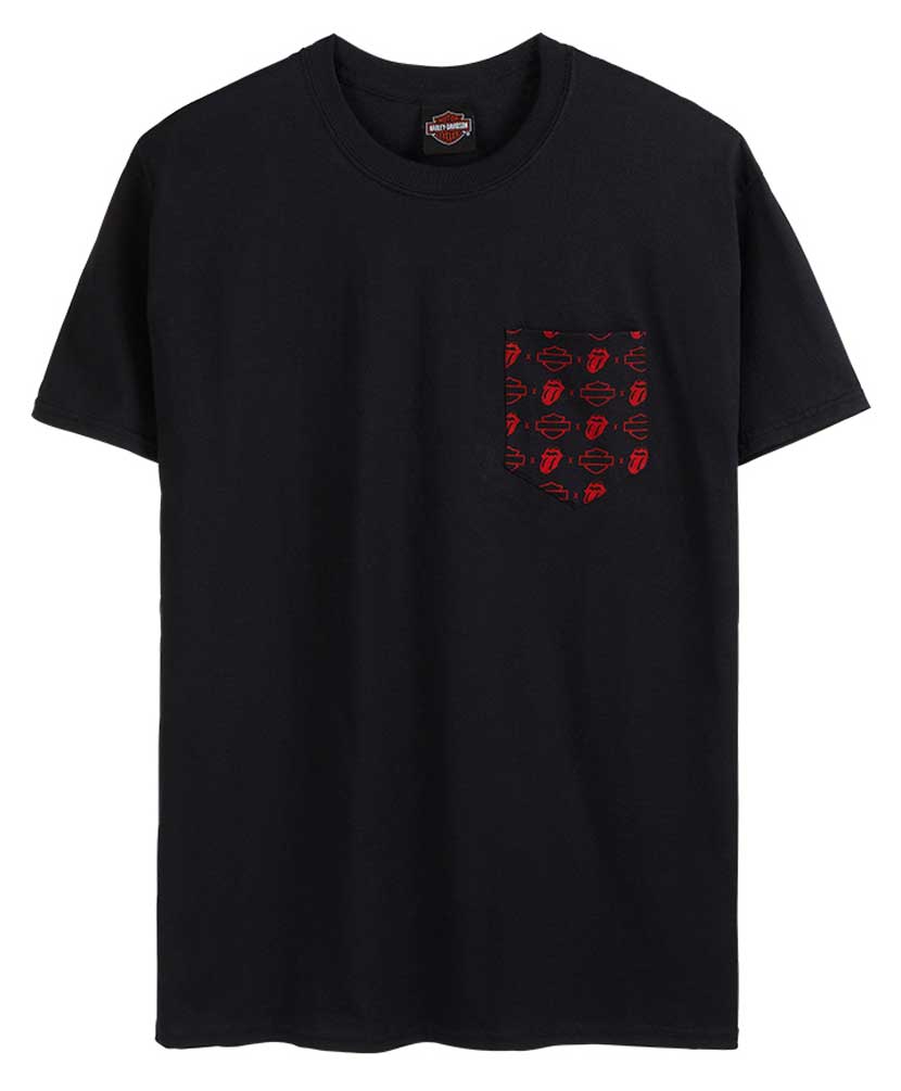 Harley-Davidson Men's Rolling Stones Crossover Chest Pocket Short Sleeve T-Shirt - Wisconsin Harley-Davidson
