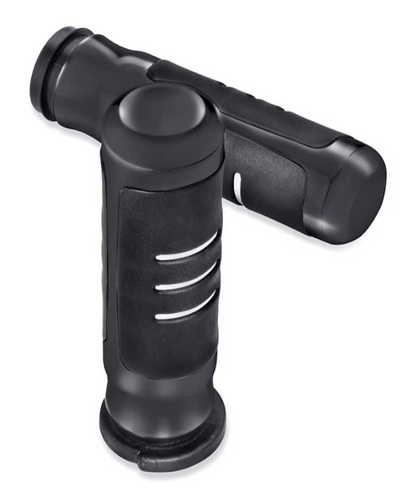 Harley-Davidson Streamliner Hand Grips, Multi-Fit Item - Black 56100411 - Wisconsin Harley-Davidson