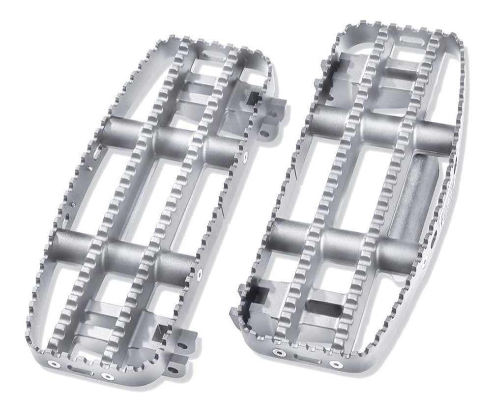Harley-Davidson 80GRIT Rider Footboards, Fits Touring Models, Silver 50501602 - Wisconsin Harley-Davidson