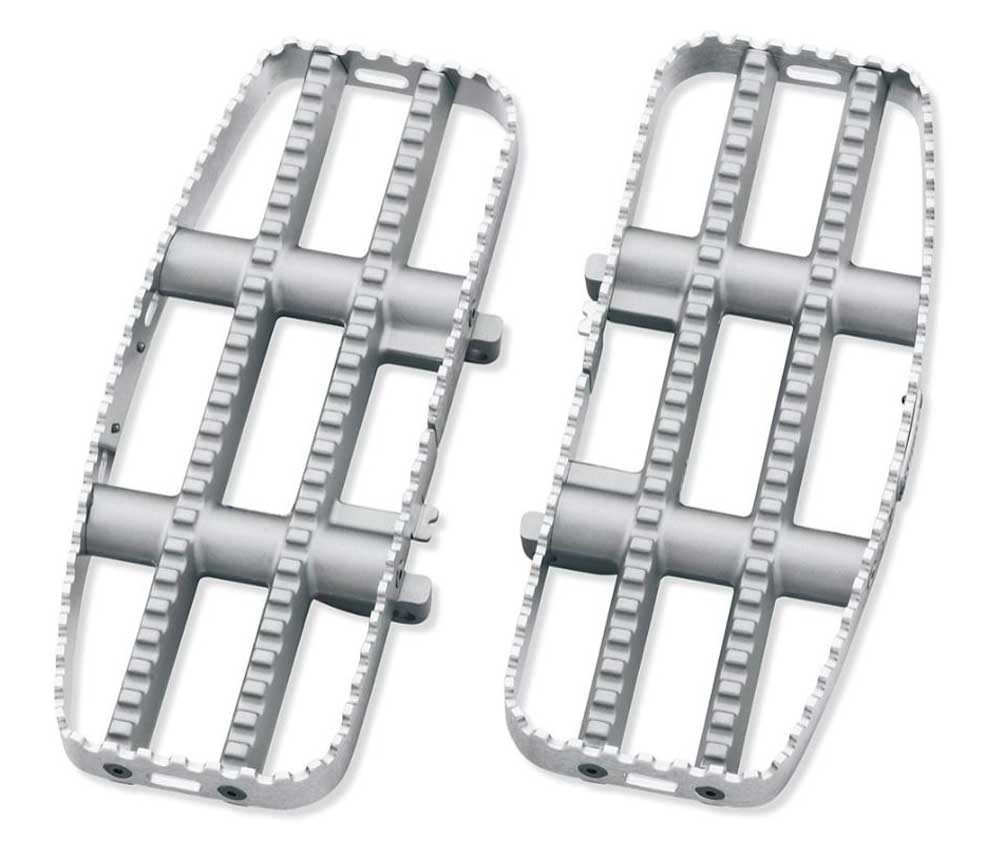 Harley-Davidson 80GRIT Rider Footboards, Fits Softail Models, Silver 50501612 - Wisconsin Harley-Davidson