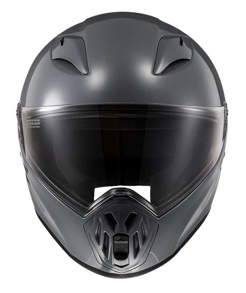 LS2 Helmets Street Fighter Full Face Motorcycle Helmet, Gloss Gray