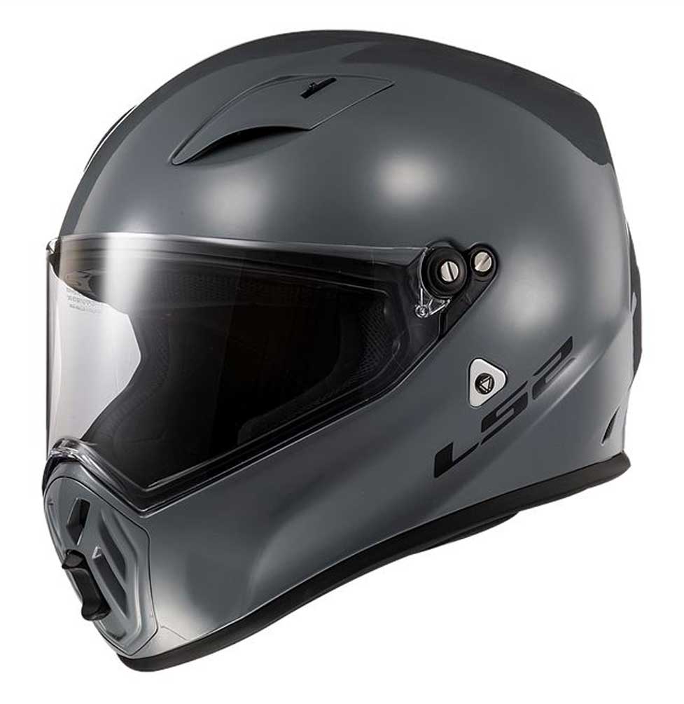 LS2 Helmets Street Fighter Full Face Motorcycle Helmet, Gloss Gray