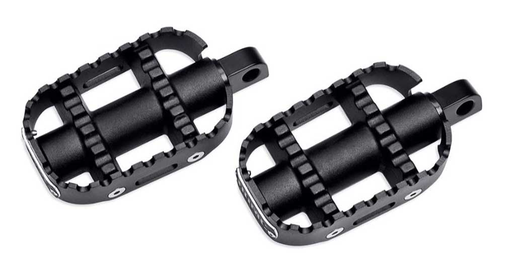 Harley-Davidson 80GRIT Passenger Footpegs, Multi-Fit Item - Black 50501605 - Wisconsin Harley-Davidson