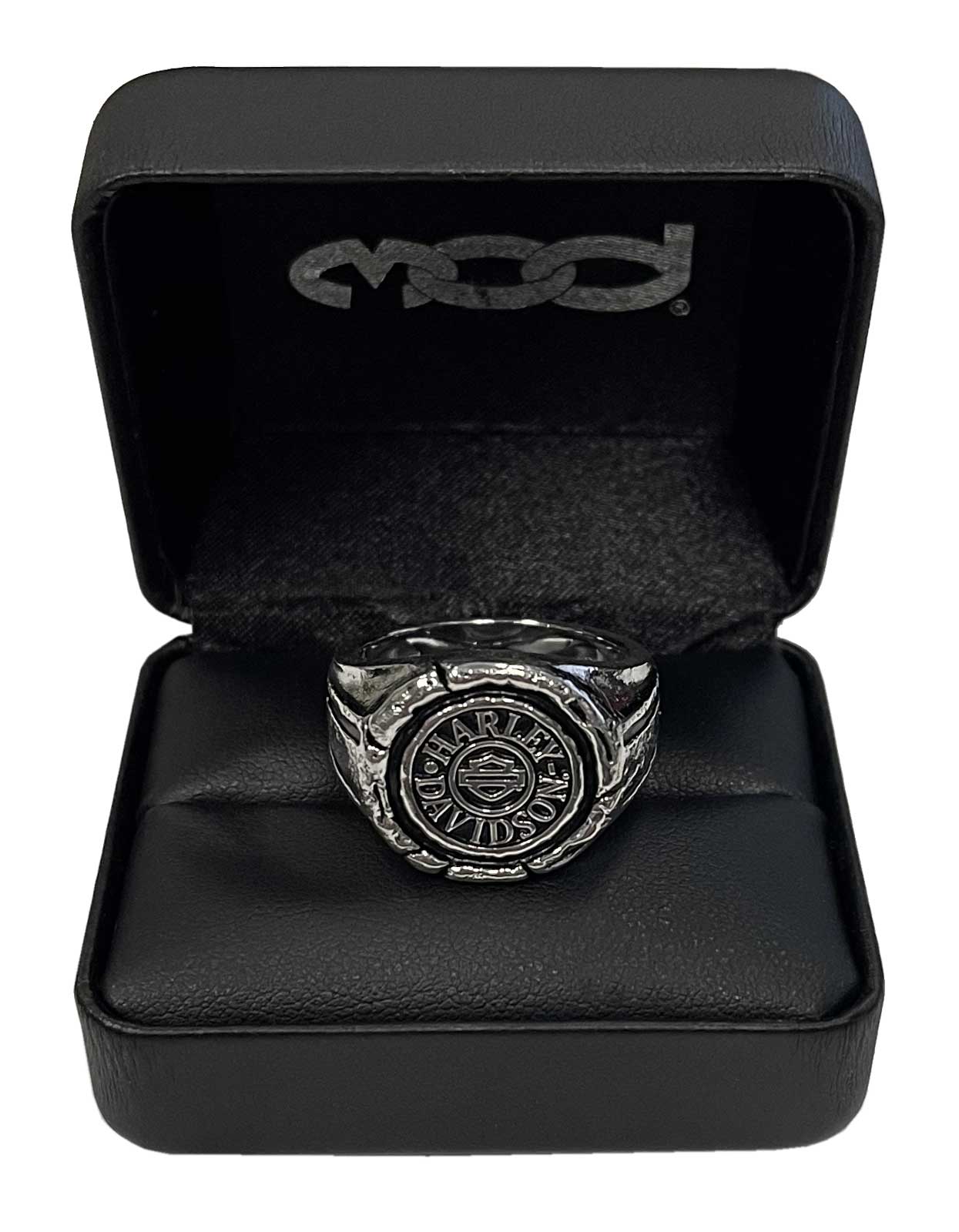 Harley-Davidson Men's Bar & Shield Wax Seal Ring - Sterling Silver HDR0544 - No Hassle Returns at Wisconsin Harley