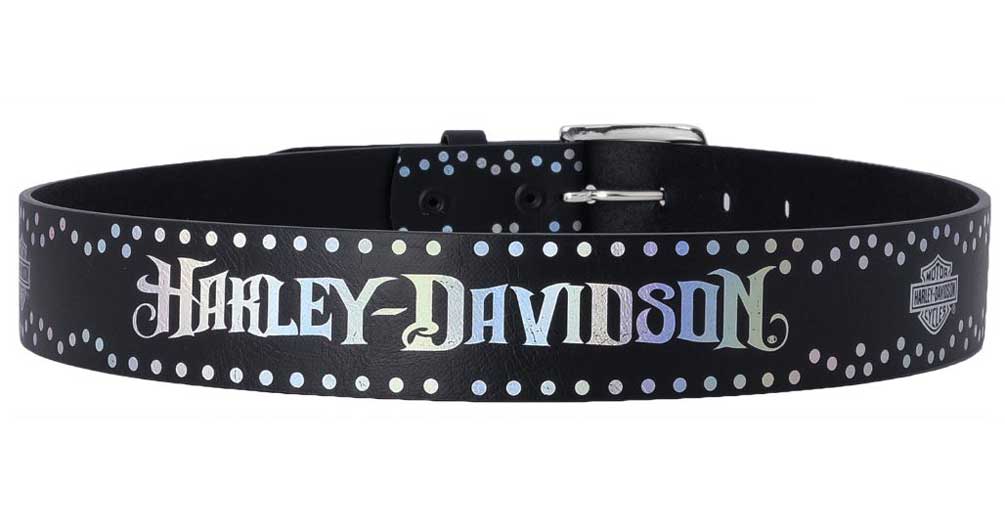Harley Davidson Ladies Genuine Black Leather Belt