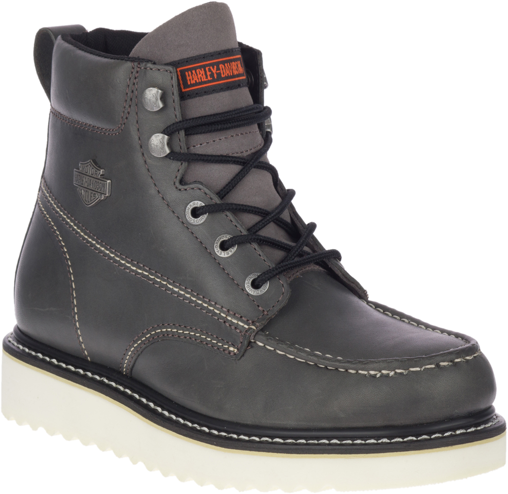 Harley-Davidson Men's Palmerton Grey or Brown 6-Inch Motorcycle Boots, D93689 - Wisconsin Harley-Davidson