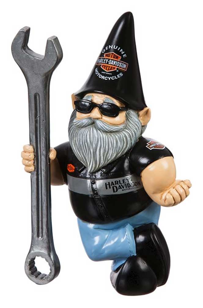 Harley-Davidson Mechanic Male Polystone Garden Gnome, 8.5 x 5 in. 544902D - Wisconsin Harley-Davidson