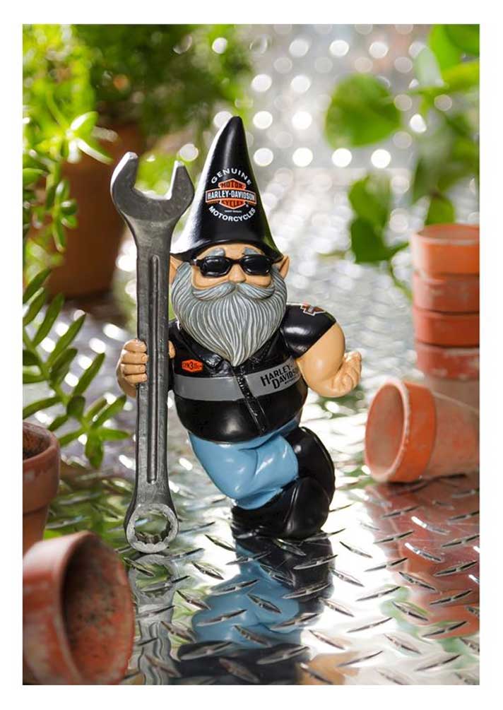 Harley-Davidson Mechanic Male Polystone Garden Gnome, 8.5 x 5 in. 544902D - No Hassle Returns at Wisconsin Harley