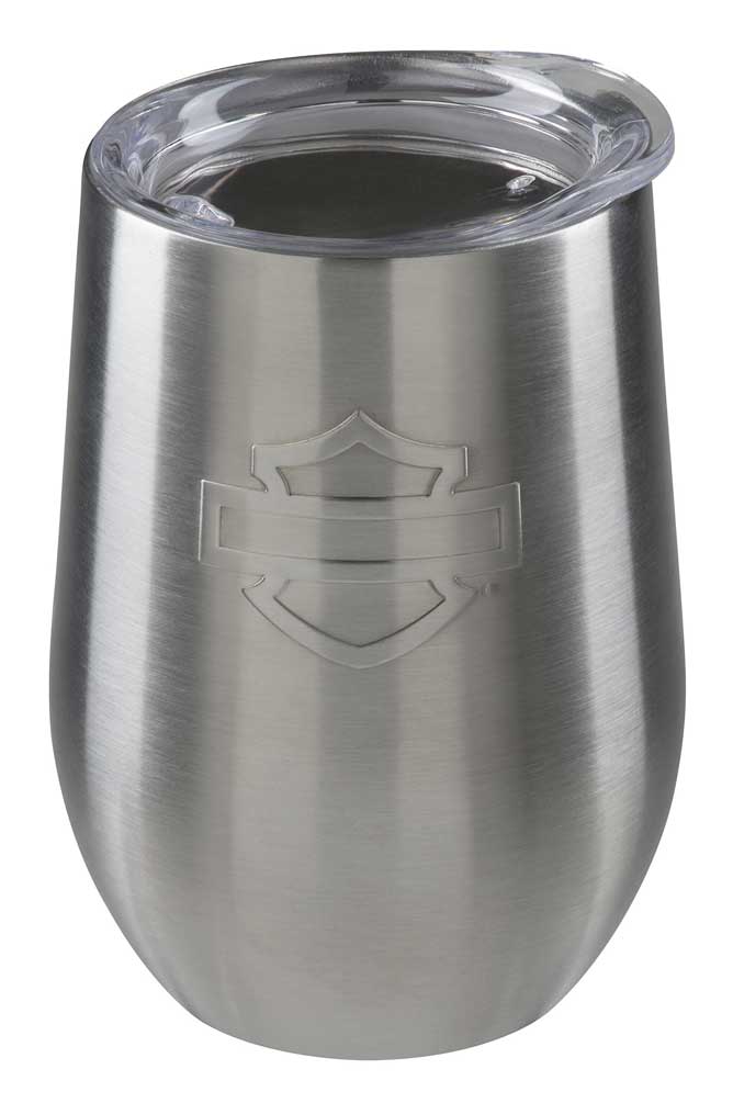 Harley-Davidson Silhouette B&S Stainless Steel Wine Tumbler - 15 oz. HDX-98631 - Wisconsin Harley-Davidson