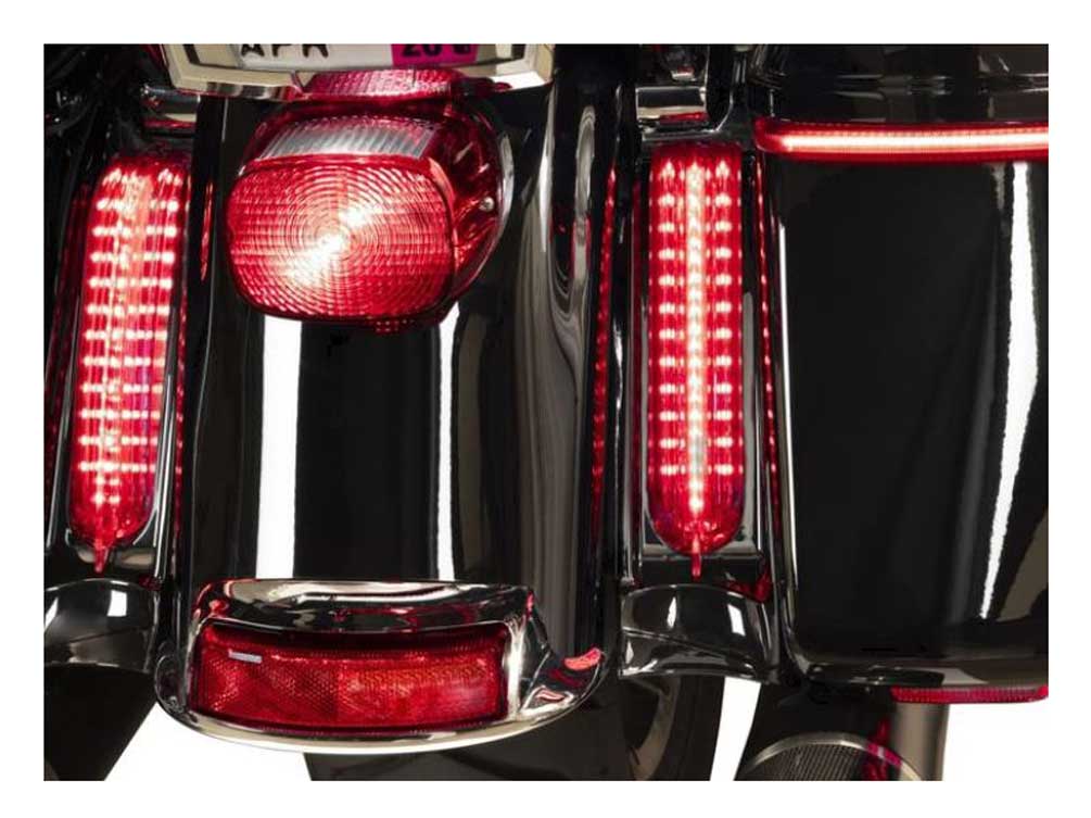 Ciro Filler Panel Lights for Ultra Models - All Red LEDs, Black or Chrome - Wisconsin Harley-Davidson