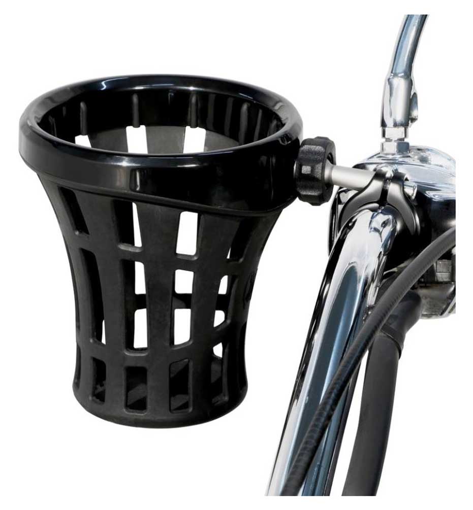 Harley-Davidson Free Shipping - Ciro Big Ass Drink Holder w/ 1 - 1/4 in. Aluminum Clamp Mount, Chrome or Black - Free Shipping on many products plus Orders Over $99