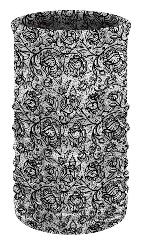 That's A Wrap Women's Lacy Lady Multi-Function Reversible Tube Face Cover, White - Wisconsin Harley-Davidson