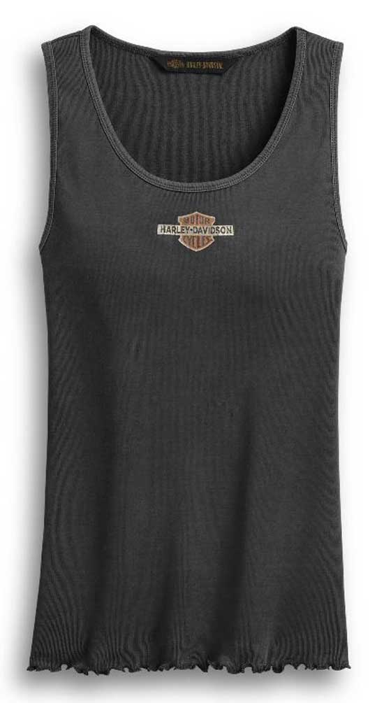 Harley-Davidson Women's Distressed Vintage Logo Sleeveless Tank Top 96438-20VW - Wisconsin Harley-Davidson