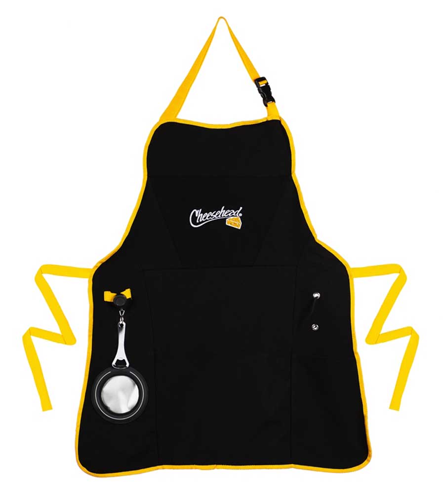 Original Cheesehead Utility Grilling Apron w/ Bottle Opener & Pockets 4AP5070C - Wisconsin Harley-Davidson