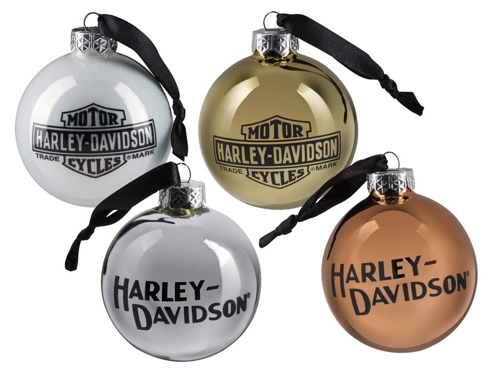 Harley-Davidson Trademark Logo Ball Ornament Set - Multi-Colored HDX-99195 - Wisconsin Harley-Davidson