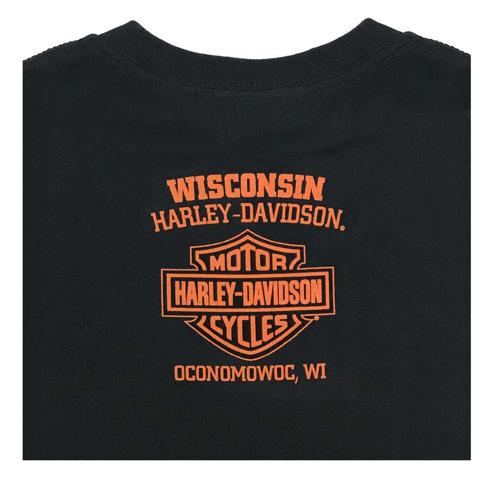 Harley-Davidson Free Shipping - Harley-Davidson Boy's Tonal Bike Short Sleeve Cotton Tee, Toddler & Youth, Black - Free Shipping on many products plus Orders Over $99