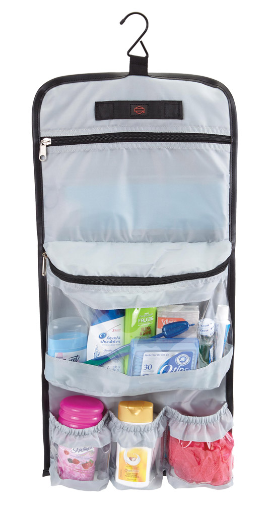 Harley-Davidson Free Shipping - Harley-Davidson Deluxe Signature Hanging Toiletry Kit w/ Hook 98214-SIGNATURE - Free Shipping on many products plus Orders Over $99