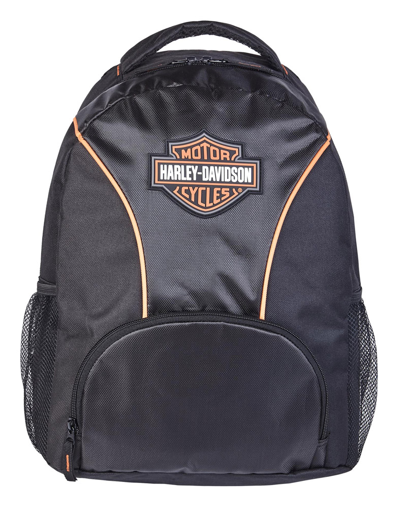 Harley-Davidson Bar & Shield Logo Patch Backpack - Black or Silver/Black 90817 - Wisconsin Harley-Davidson