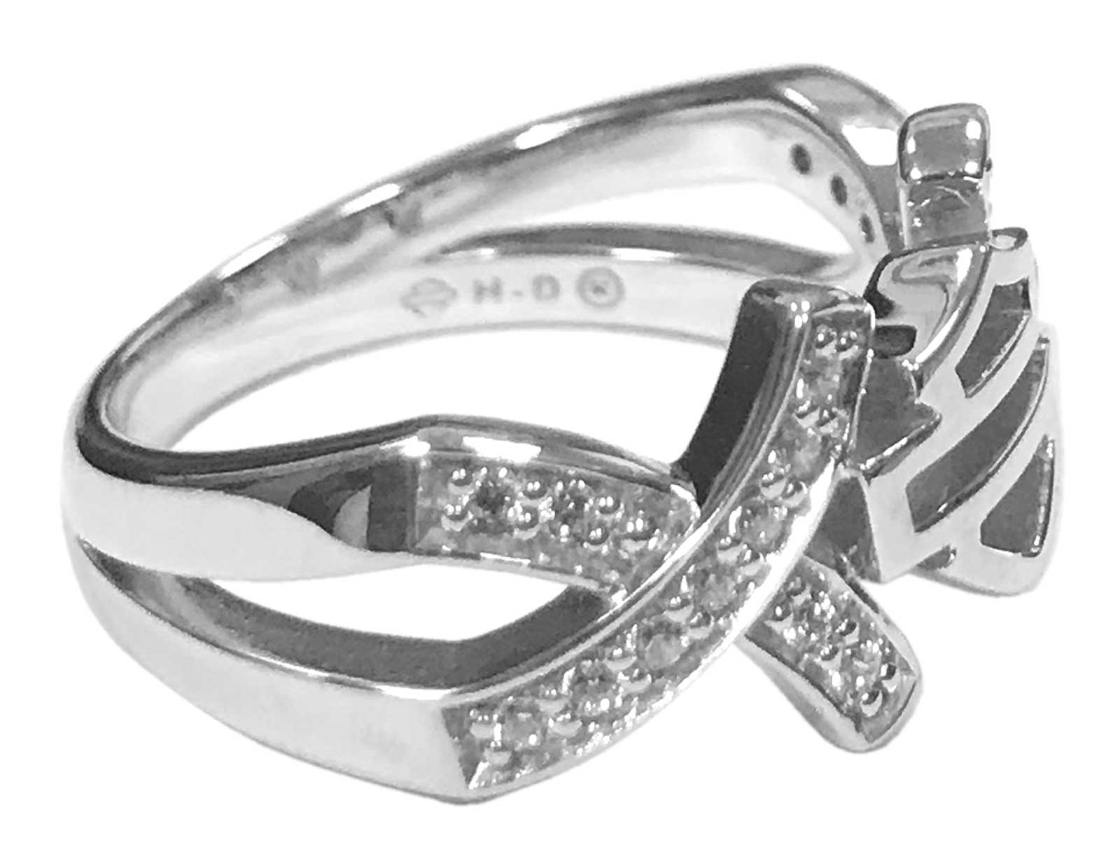 Harley-Davidson Free Shipping - Harley-Davidson Women's Criss Cross White Crystal B&S Ring, Sterling Silver - Free Shipping on many products plus Orders Over $99