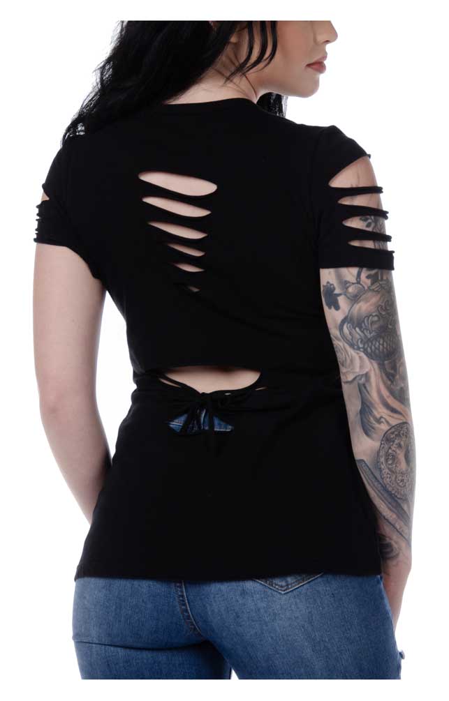 Harley-Davidson Free Shipping - Liberty Wear Women's Devilish Vixen Embellished Short Sleeve Tee - Black - Free Shipping on many products plus Orders Over $99