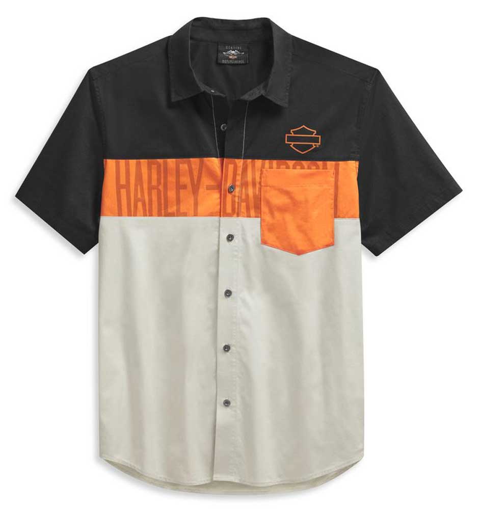 Harley-Davidson Men's Colorblock Pocket Logo Short Sleeve Shirt 99028-21VM - Wisconsin Harley-Davidson
