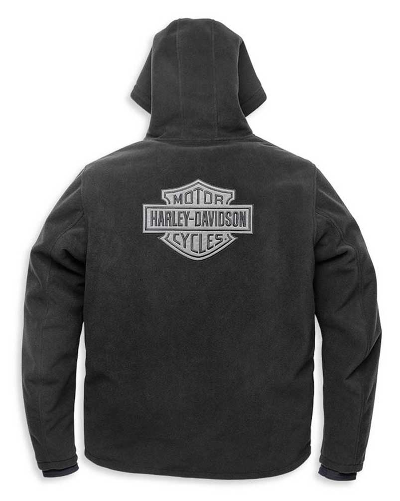 Harley-Davidson® Men's Roadway II Waterproof Fleece Jacket, Black
