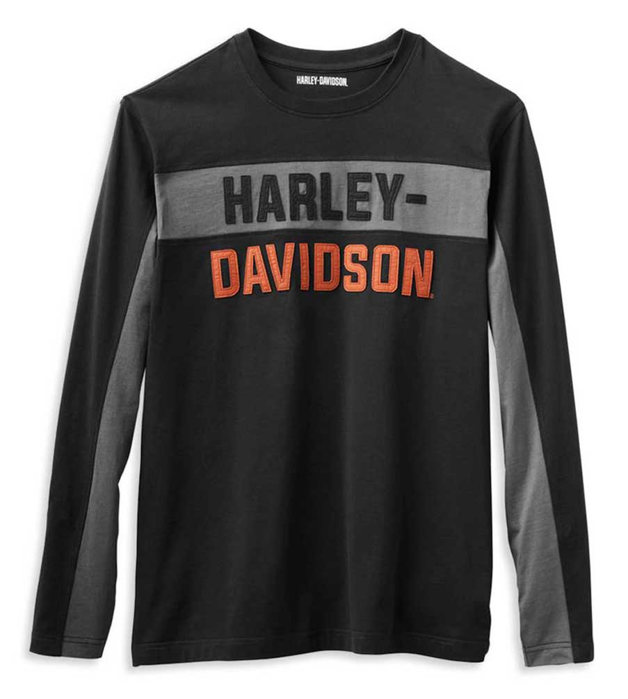 Harley-Davidson Men's Copperblock Block Letter Long Sleeve Shirt 99065-21VM - Wisconsin Harley-Davidson