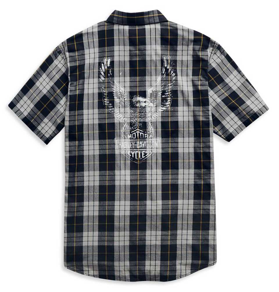 Harley-Davidson Free Shipping - Harley-Davidson Men's Eagle Logo Plaid Short Sleeve Woven Shirt 99052-21VM - Free Shipping on many products plus Orders Over $99
