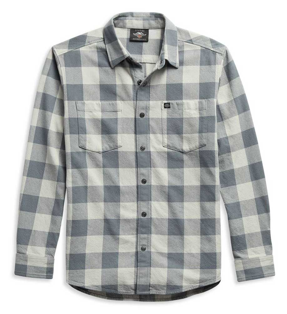 Harley-Davidson® Men's #1 Logo Plaid Long Sleeve Woven Shirt
