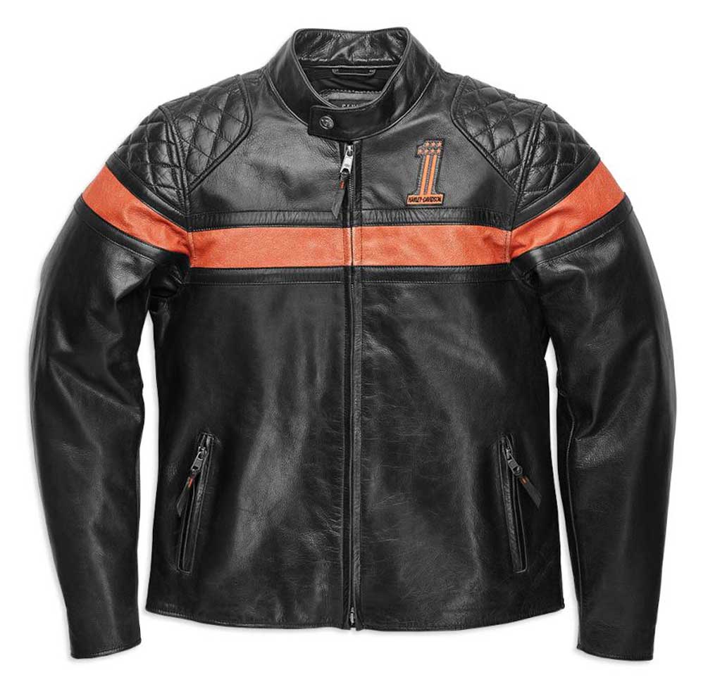 Harley-Davidson Men's Victory Sweep Vintage Leather Jacket, Black 98012-21VM - Wisconsin Harley-Davidson