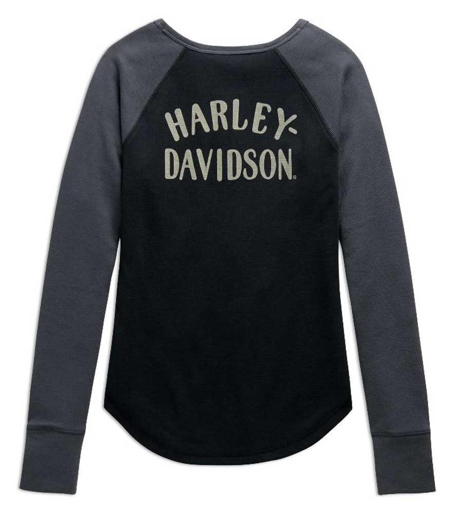 Harley-Davidson Free Shipping - Harley-Davidson Women's H-D Logo Colorblocked Long Sleeve Henley 98764-20VW - Free Shipping on many products plus Orders Over $99