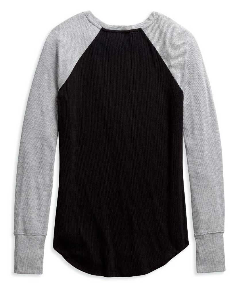 Harley-Davidson Free Shipping - Harley-Davidson Women's Script Banner Colorblocked Raglan Top 98744-20VW - Free Shipping on many products plus Orders Over $99