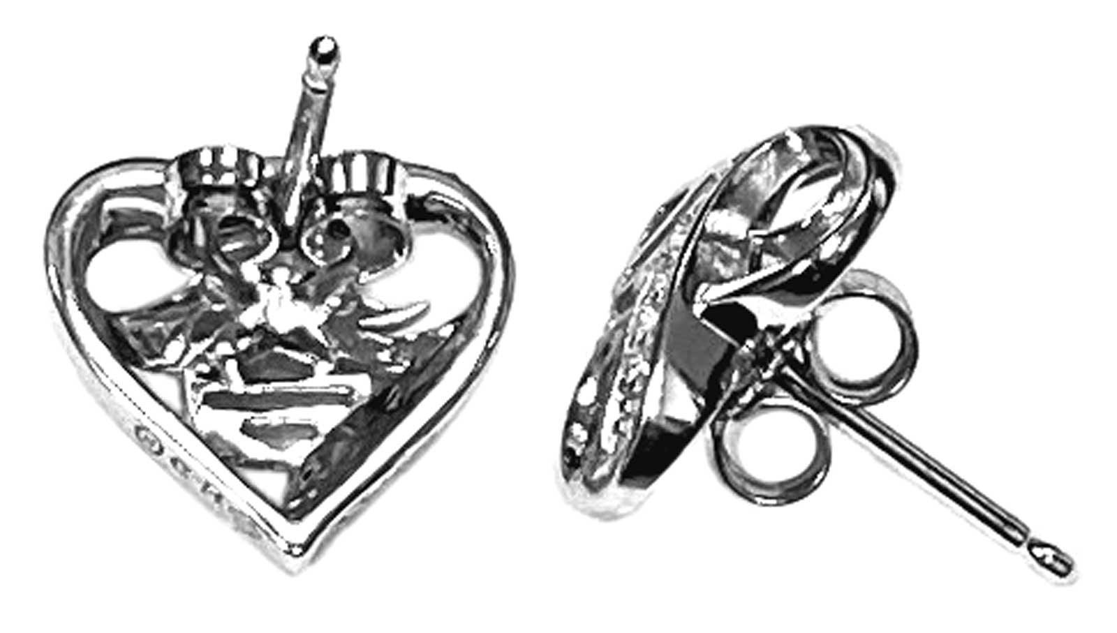 Harley-Davidson Women's Infinity Thorn Heart Post Earrings, Sterling Silver - No Hassle Returns at Wisconsin Harley