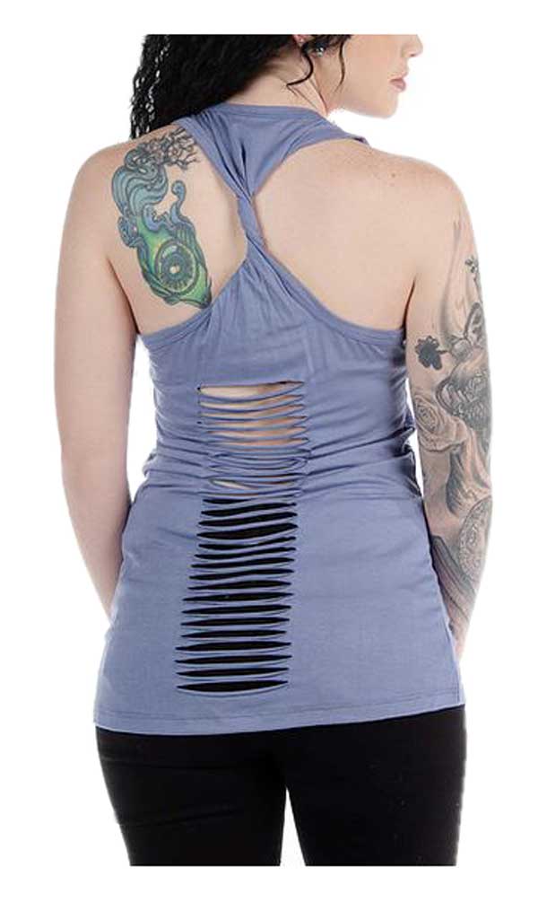 Harley-Davidson Free Shipping - Liberty Wear Women's Twisted Splatter Bike Embellished Sleeveless Tank Top, Blue - Free Shipping on many products plus Orders Over $99