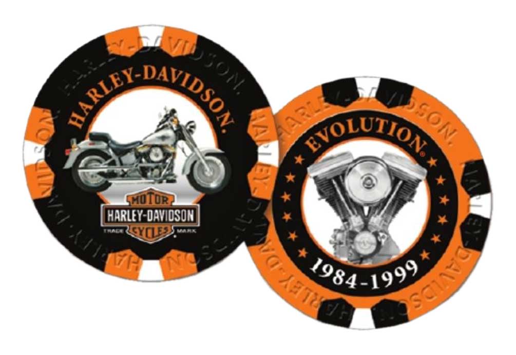 Harley-Davidson Limited Edition Series 7 Poker Chips Pack, Black & Orange 6707 - Wisconsin Harley-Davidson