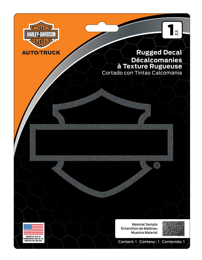 Harley-Davidson Free Shipping - Harley-Davidson Rugged Textured Bar & Shield Logo Decal - Black - 5 x 4 in. - Free Shipping on many products plus Orders Over $99