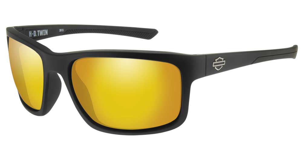 Harley-Davidson® Men's Twin Sunglasses, Orange Mirror Lenses