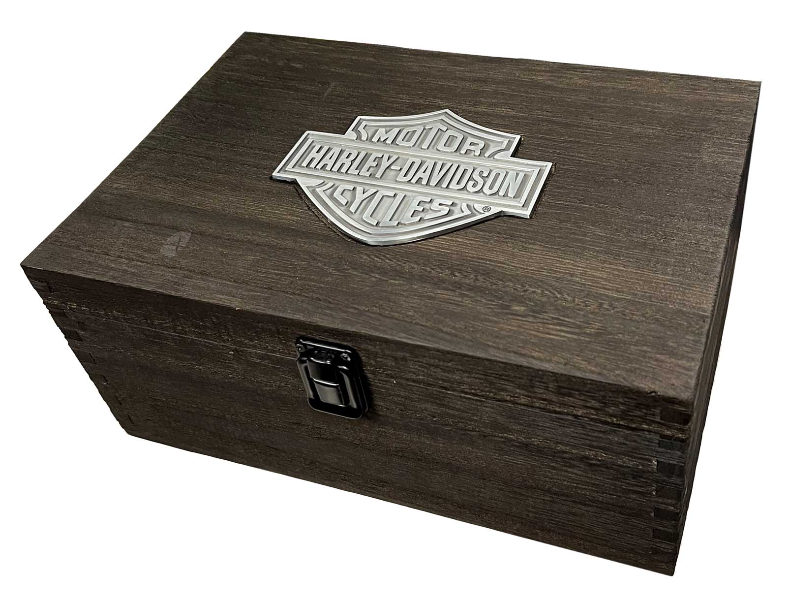 Harley-Davidson 100周年記念 限定セット 木箱付 Harley-Davidson® Bar & Shield Logo Premium Whiskey Glass Wooden