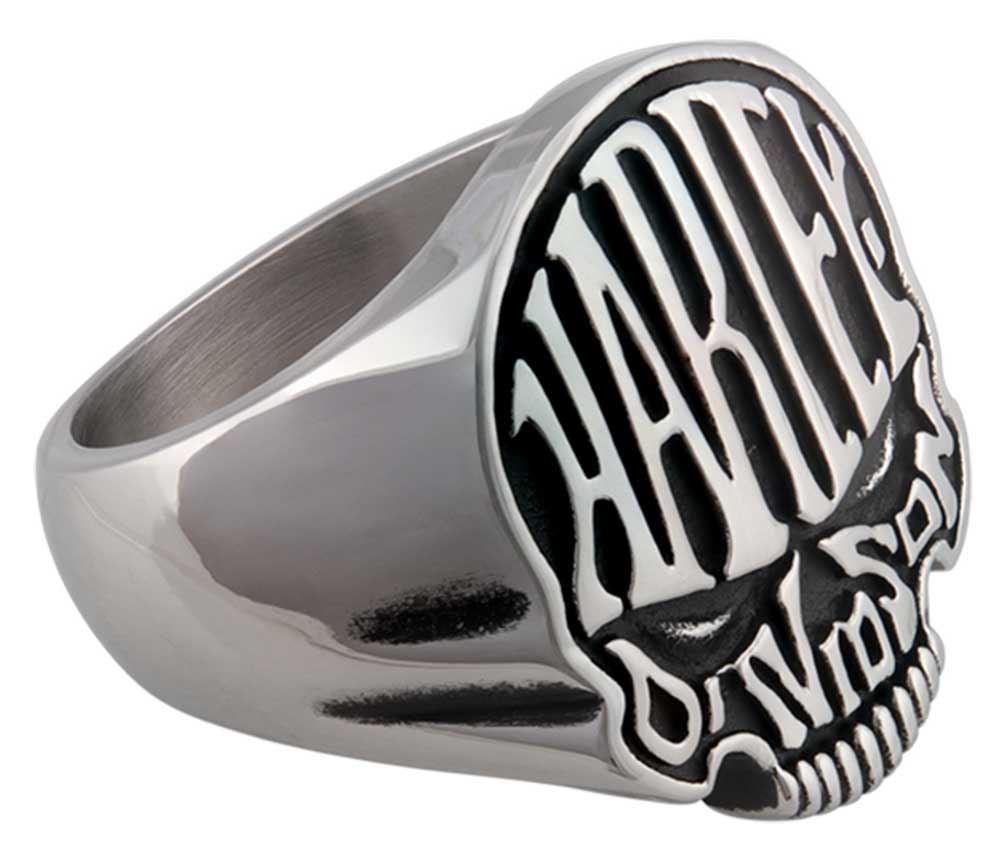 Harley-Davidson® Men's Calavera H-D Skull Stainless Steel Ring
