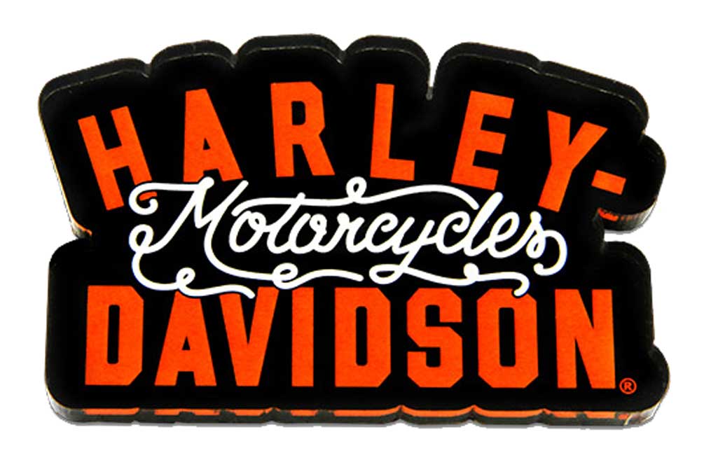 Harley-Davidson Cut-Out H-D Motorcycles Hard Acrylic Magnet - 3 x 2 inches - Wisconsin Harley-Davidson