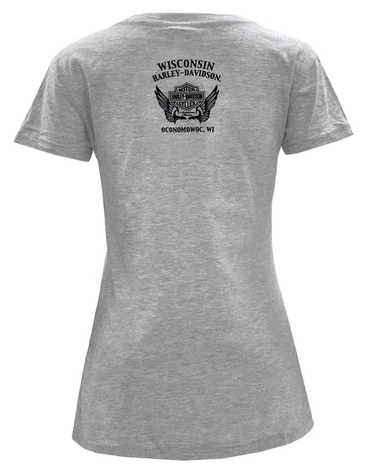Harley-Davidson Free Shipping - Harley-Davidson Women's Numinous Bling V-Neck Short Sleeve T-Shirt, Heather Gray - Free Shipping on many products plus Orders Over $99