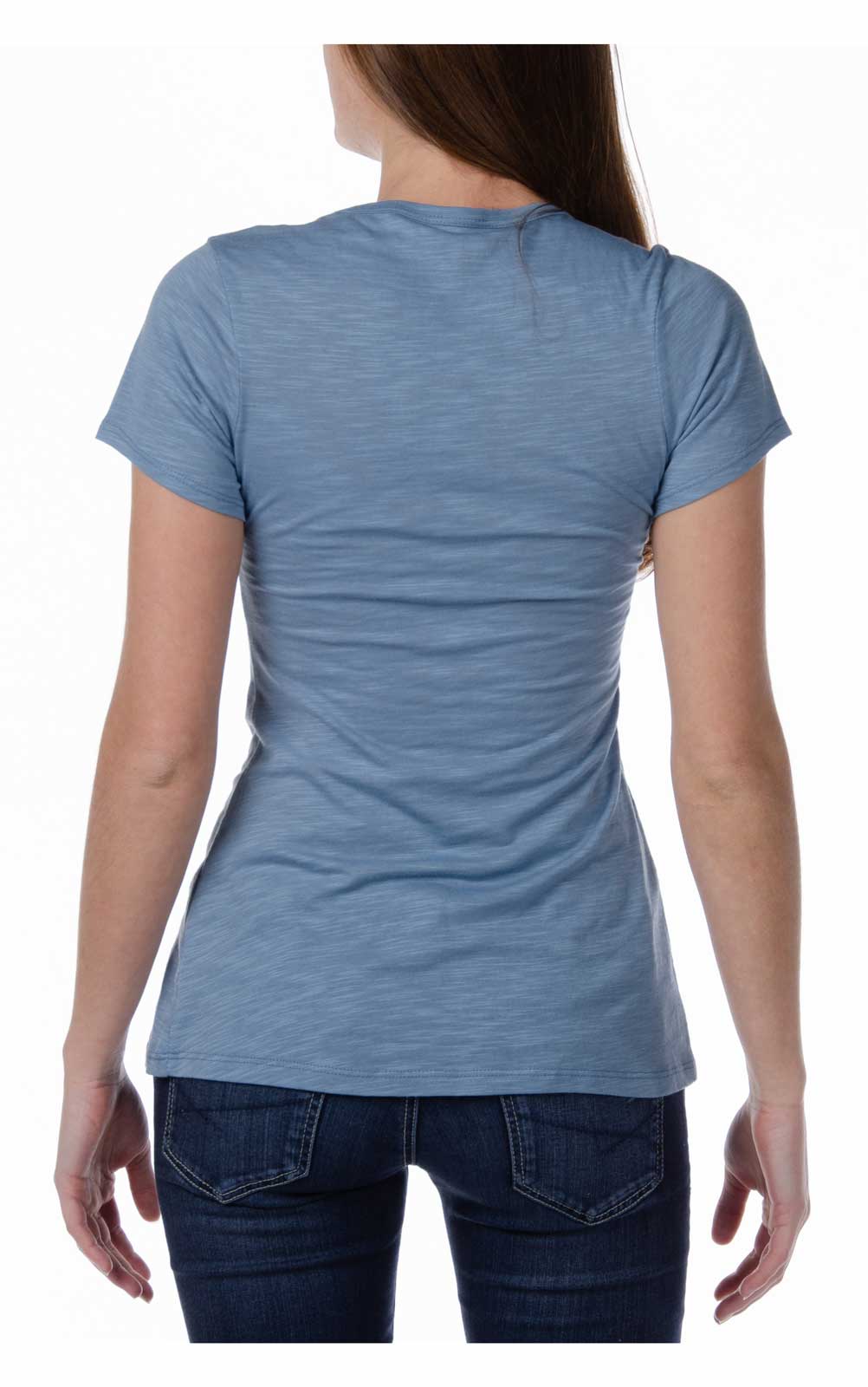 Harley-Davidson Free Shipping - Liberty Wear Women's Embellished Ryder Short Sleeve V-Neck Tee - Dusty Blue - Free Shipping on many products plus Orders Over $99