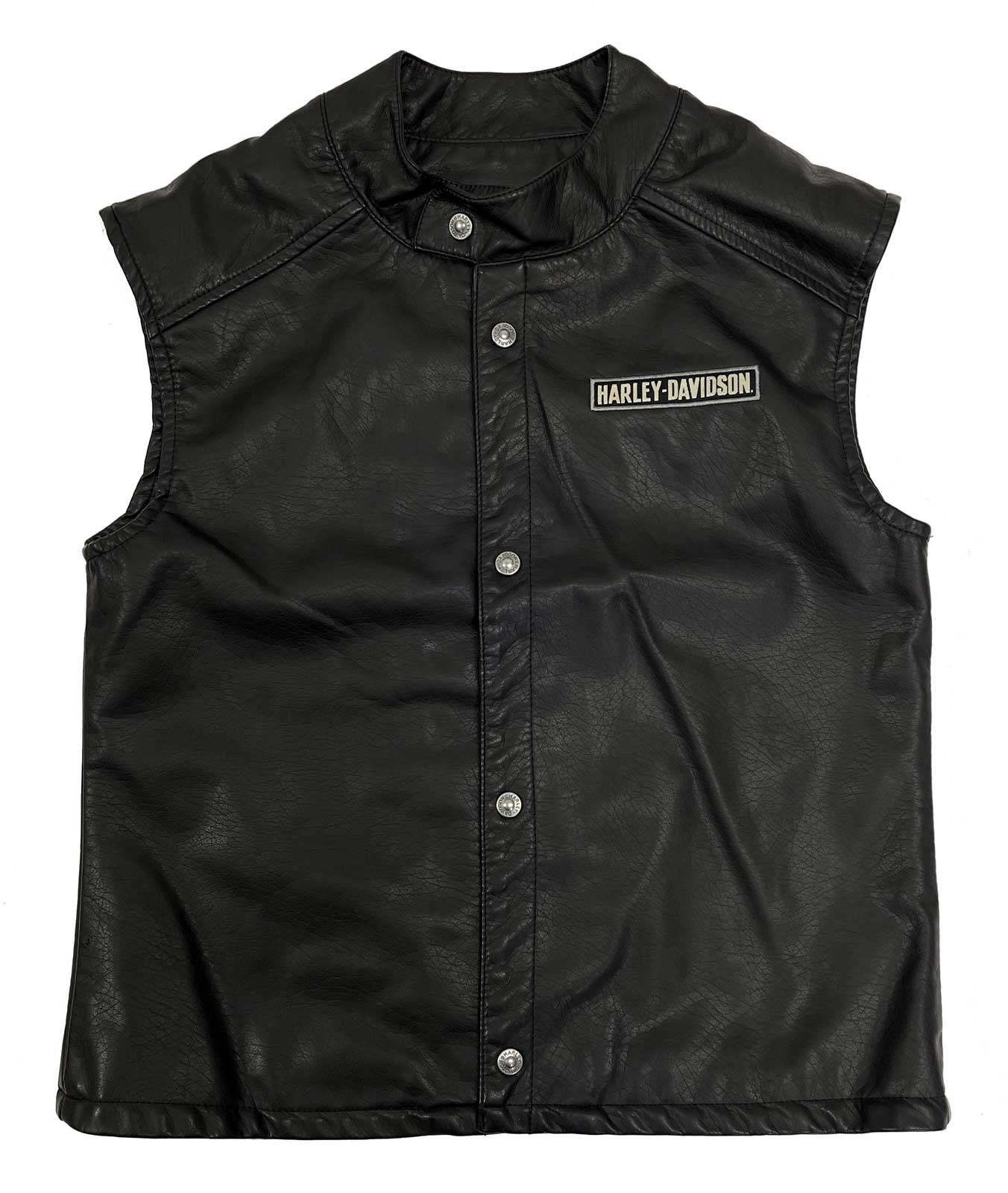 Harley-Davidson® Little Boys' Embroidered Patches Snap Faux