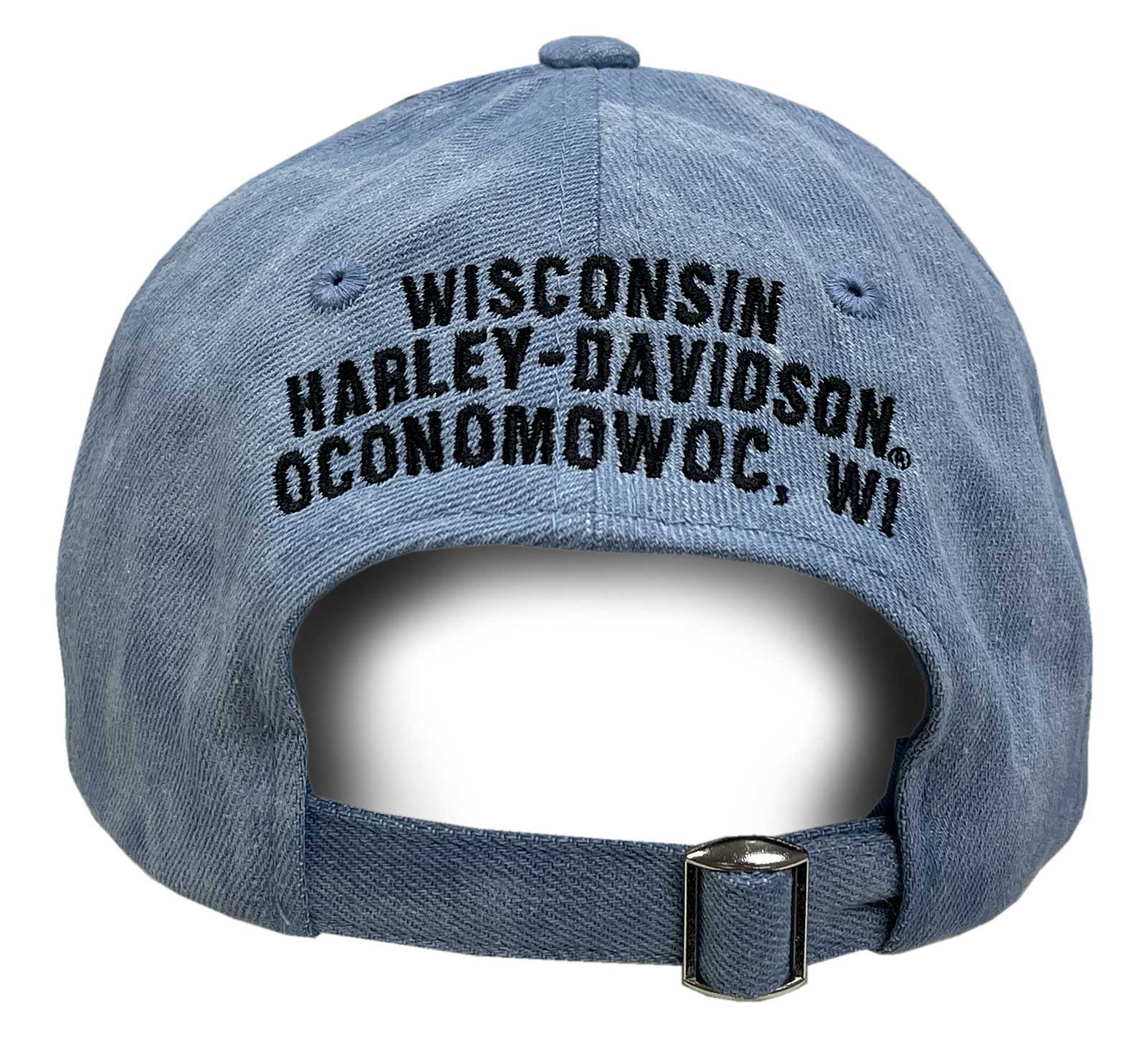 Harley-Davidson Free Shipping - Harley-Davidson Men's Bar & Shield Adjustable Slide Denim Baseball Cap - Blue - Free Shipping on many products plus Orders Over $99