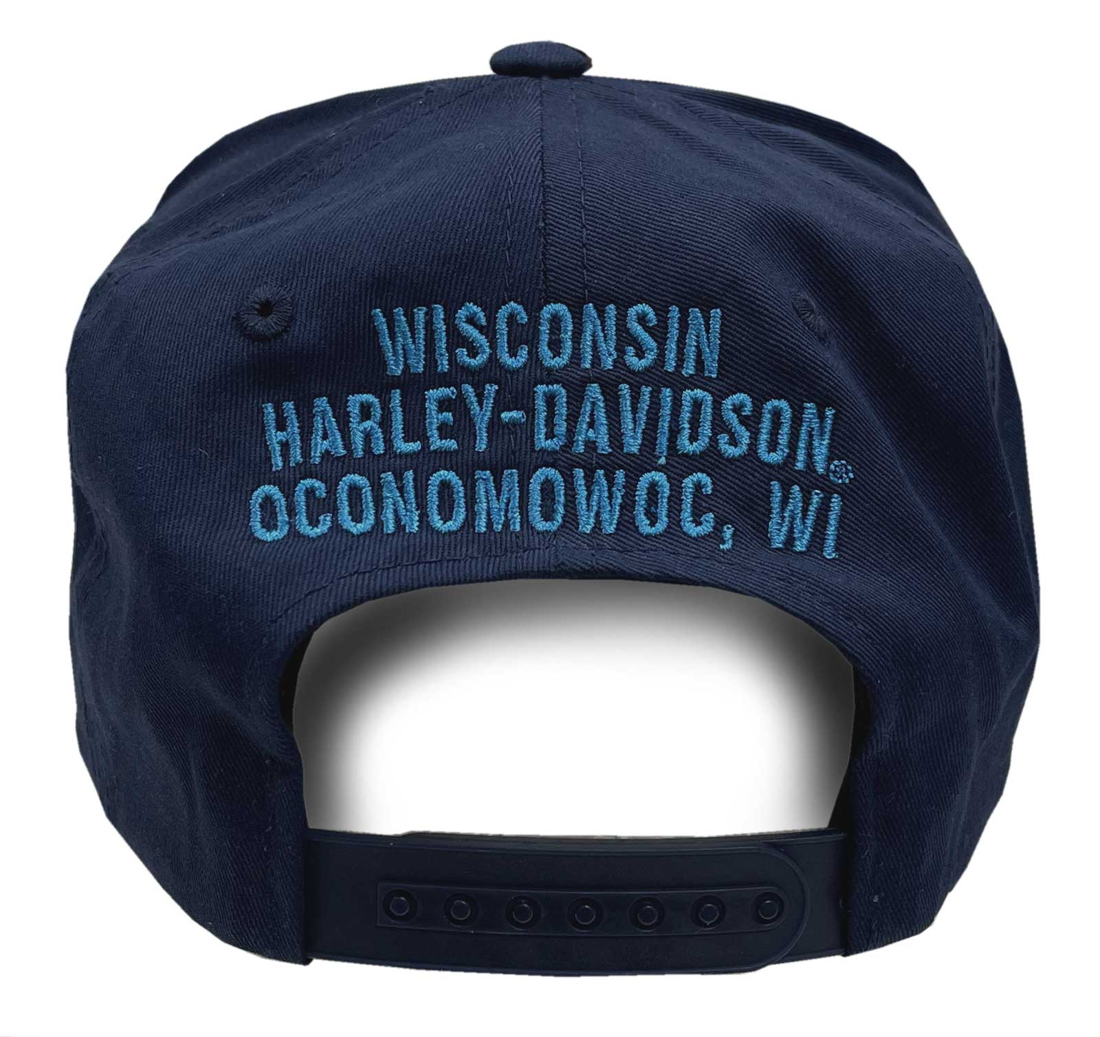 Harley-Davidson Free Shipping - Harley-Davidson Men's Cool Throwback Snapback Flat Brim Baseball Cap - Navy Blue - Free Shipping on many products plus Orders Over $99